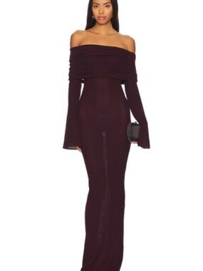 SEROYA Galleria Dress in Merlot